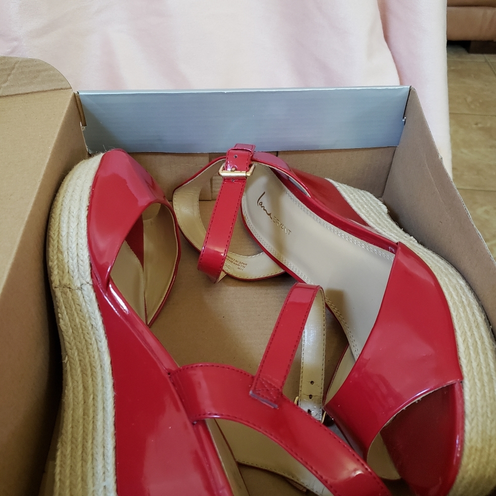 Lane Bryant Red espadrille sz 11w...add fun & a bold pop of color